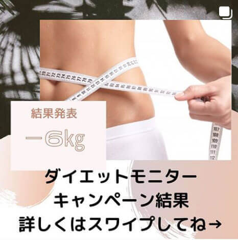 ダイエットモニターキャンペーン結果